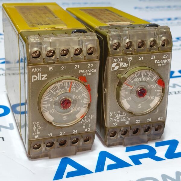 (LOT OF 2)  PILZ PA-1NKS SAFETY TIMER MODULE 220V PA-1NKS/1000s 445763 USED