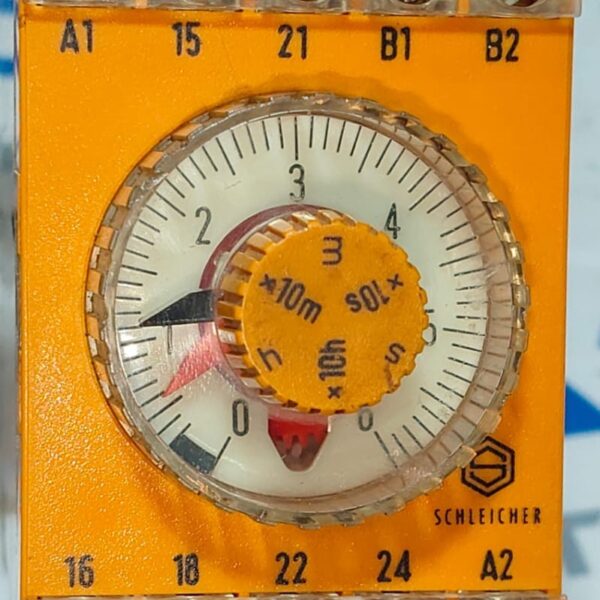 (LOT OF 2) SCHLEICHER SZA 521 ELECTROMECHANICAL TIMER AND SWITCHING RELAY SZA521