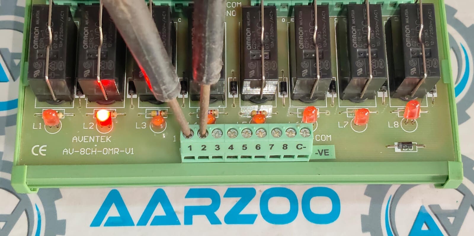 1PC Used AVENTEK AV-8CH-OMR-V1 Relay Module – Aarzoo Traders